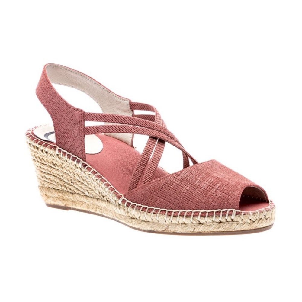 Abeo Delano Pink Wedge Espadrille Sandal